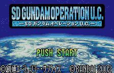 SD Gundam Operation U.C title screen for WonderSwan Color